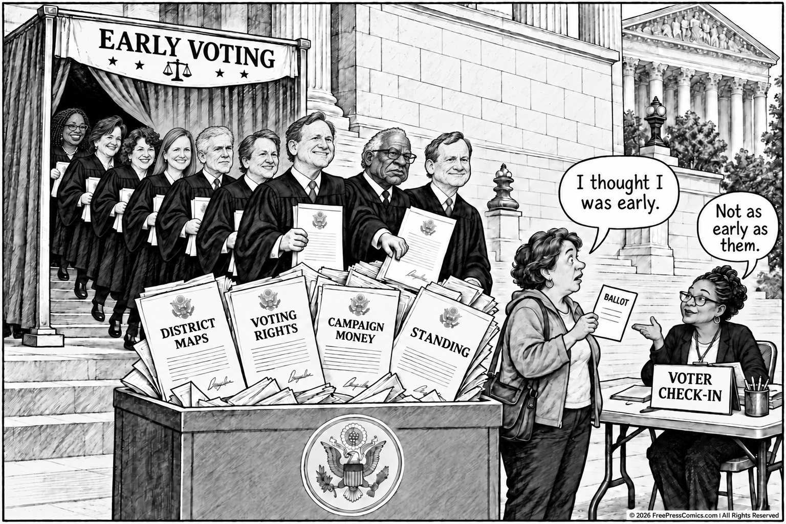 The First Ballots Cast